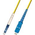 Patchcord hybrid LC/UPC-SC/UPC, 30 meter SM 9/125µm G.652.D, Simplex 2mm, Yellow